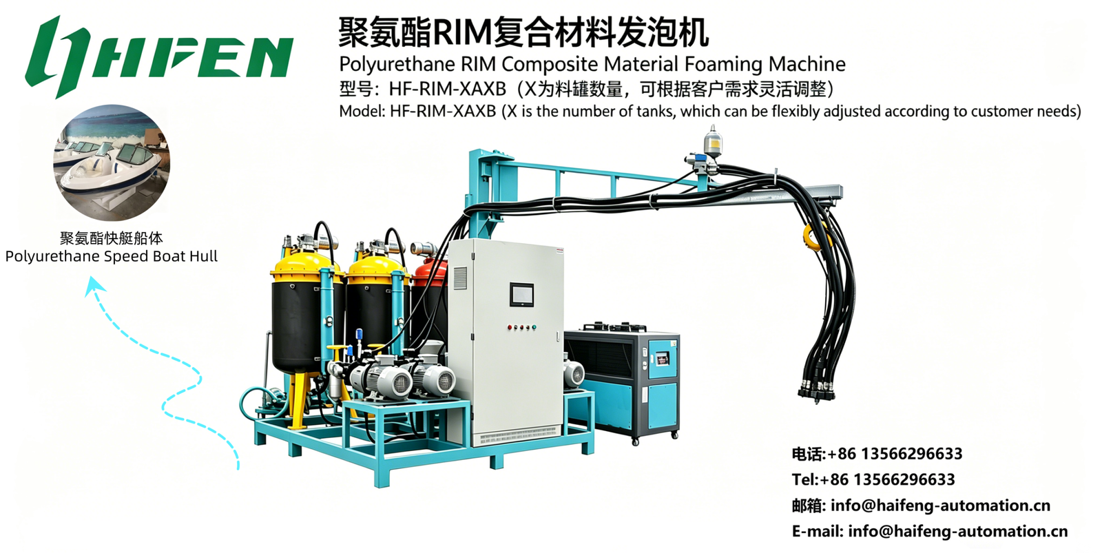 Polyurethane RIM Composite Machine For Surf Boat Hull