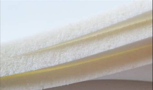 Sliced foam sample